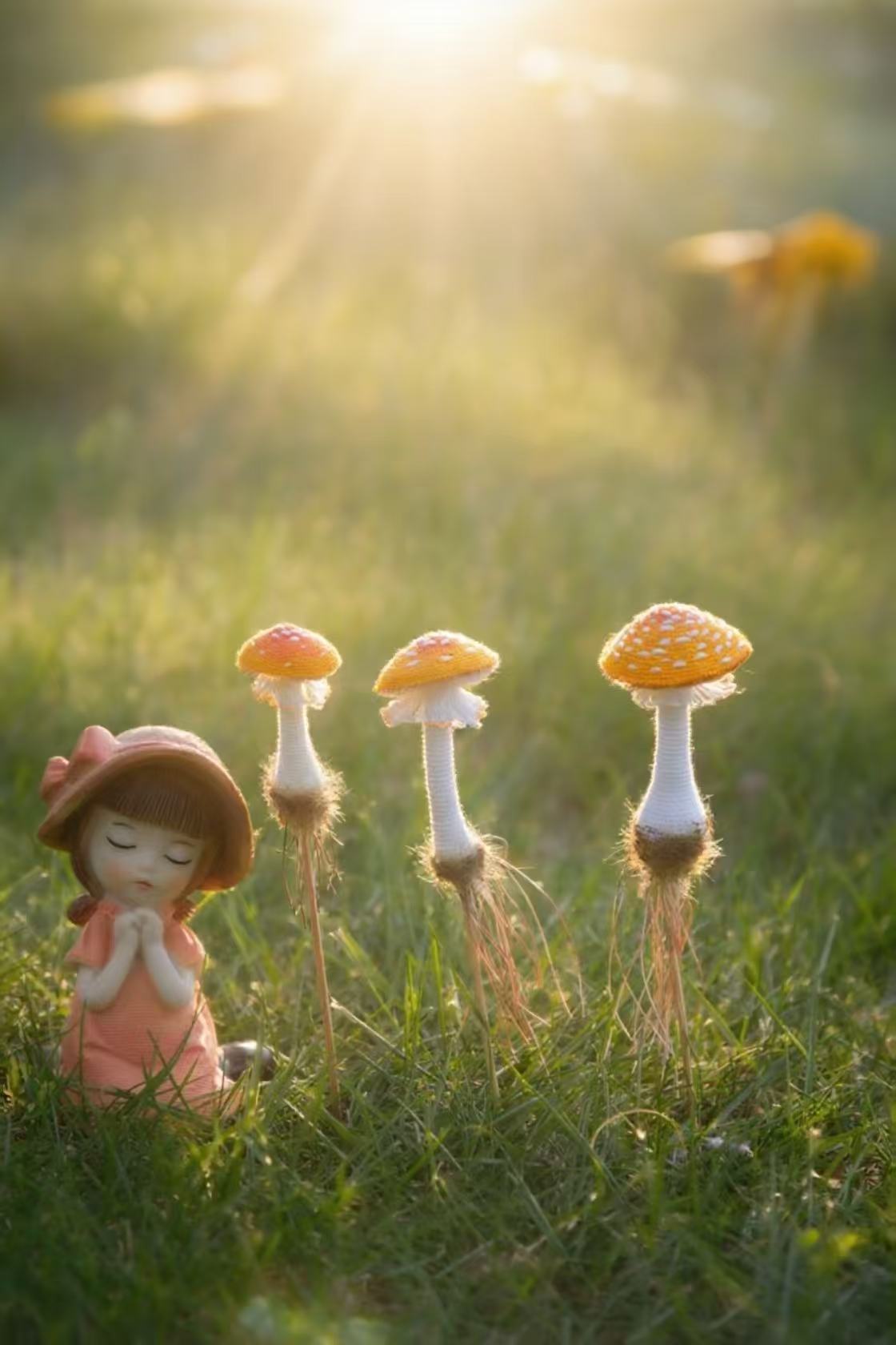 micro crochet mushroom individual(only one)