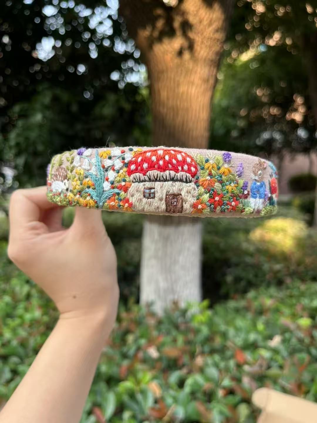 classical forest party embroidery headband