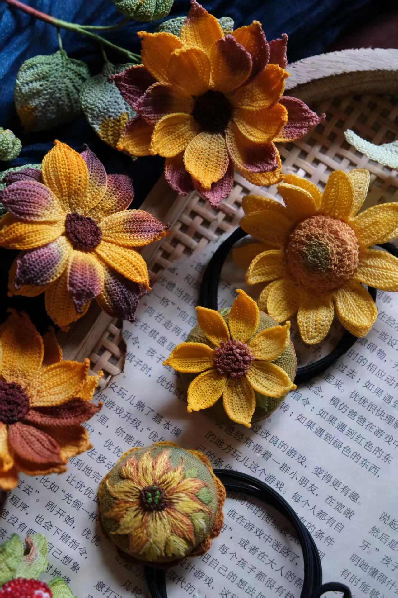 micro crochet sunflower one piece